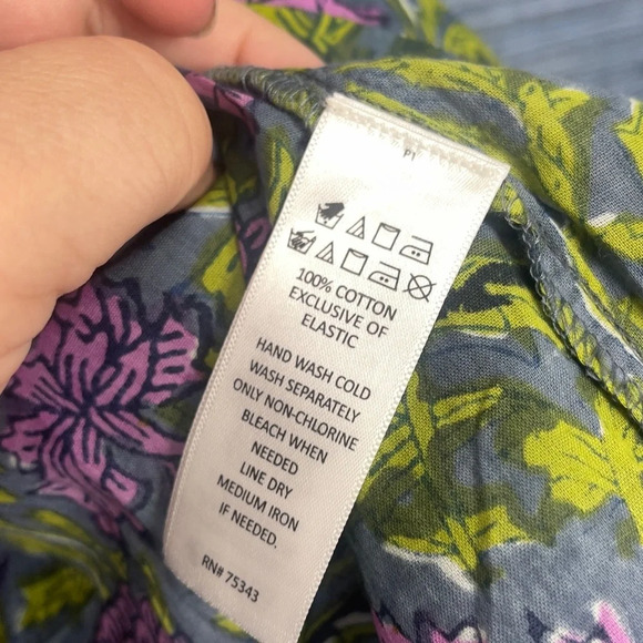 Rachael Zoe Boho Blouse Smocked XL NWT Green Purple Tassel - Picture 5 of 7